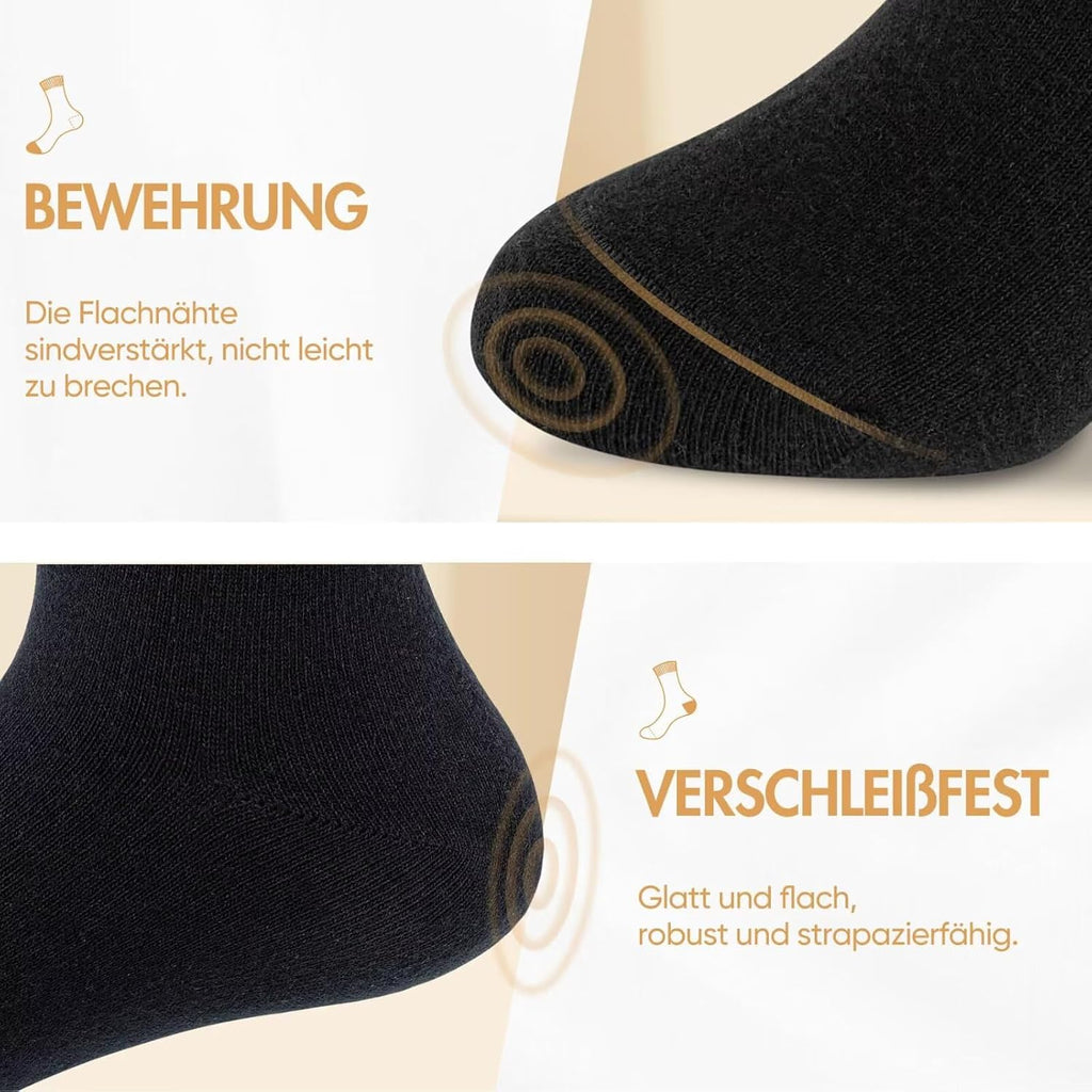 NUOZA 12 Paar Socken Herren Damen Baumwolle Business Atmungsaktive Socks