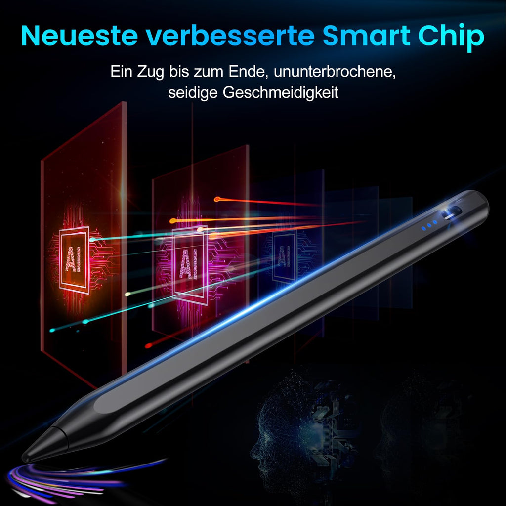 Stift für iPad, (2018-2025) Pencil 2nd Generation für Apple mit Schnellladeleistung Palm Rejection und Neigungssensitivität Stylus für i Pad 6-10, i Pad Pro 13''/12,9''/11'', Mini 6/5, Air 5/4/3