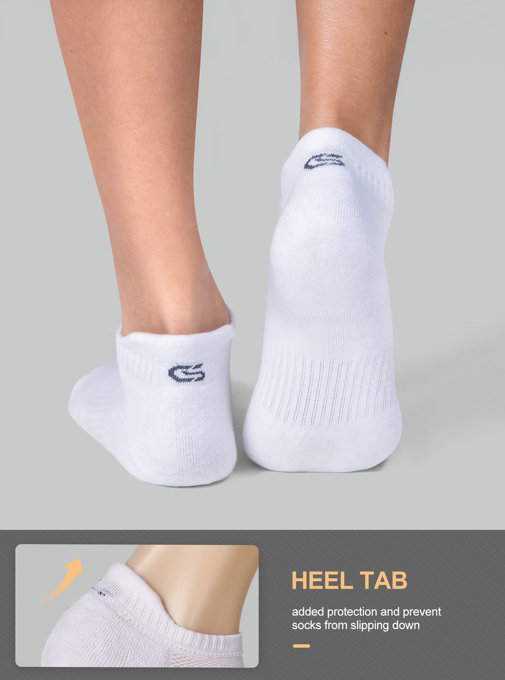 CS CELERSPORT 6 Paar kurze Sportsocken für Damen und Herren, Sneaker-Socken für Laufen und Sport mit Fersenlasche