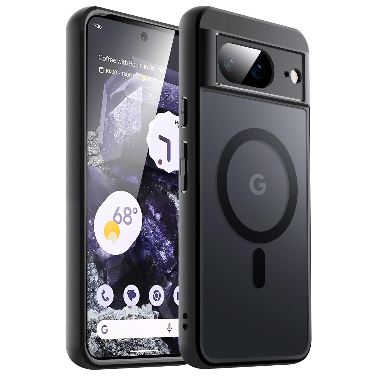 JETech Magnetische Hülle für Google Pixel 10/10 Pro, Obsidian