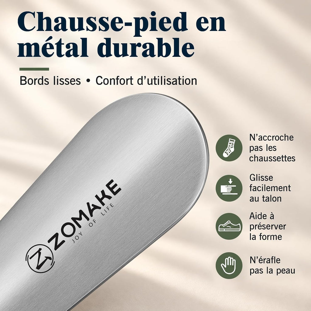 ZOMAKE Chausse Pied Métal 30 cm, Chausse-Pied Long en Acier Inoxydable