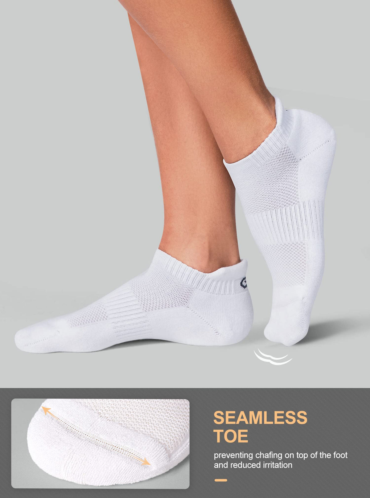 CS CELERSPORT 6 Paar kurze Sportsocken für Damen und Herren, Sneaker-Socken für Laufen und Sport mit Fersenlasche