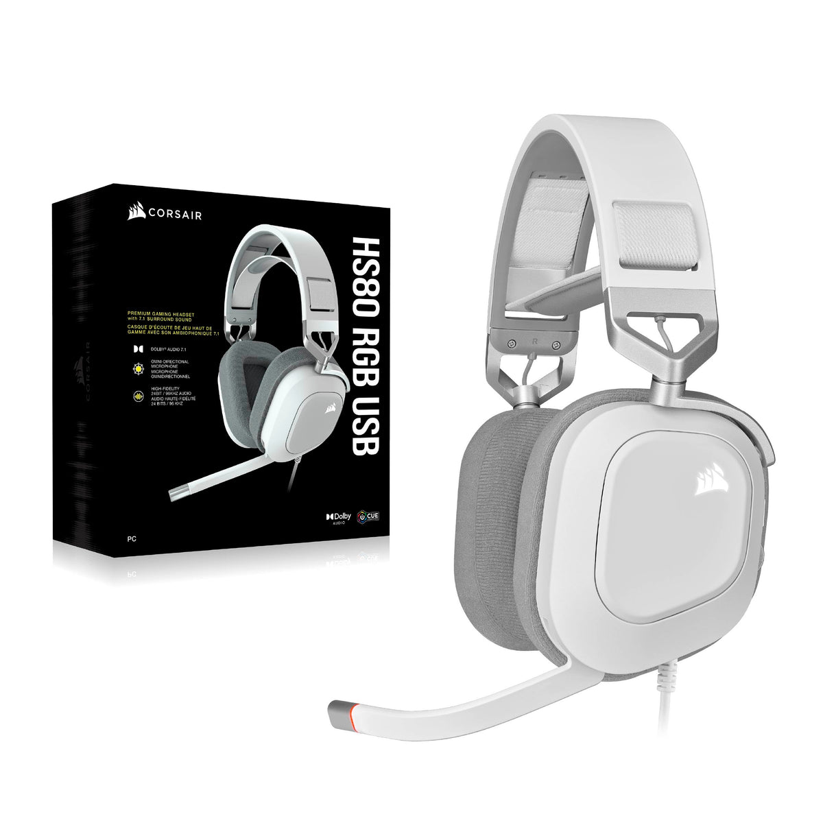 Corsair HS80 MAX Wireless Multiplattform-Gaming-Headset – Stahlgrau