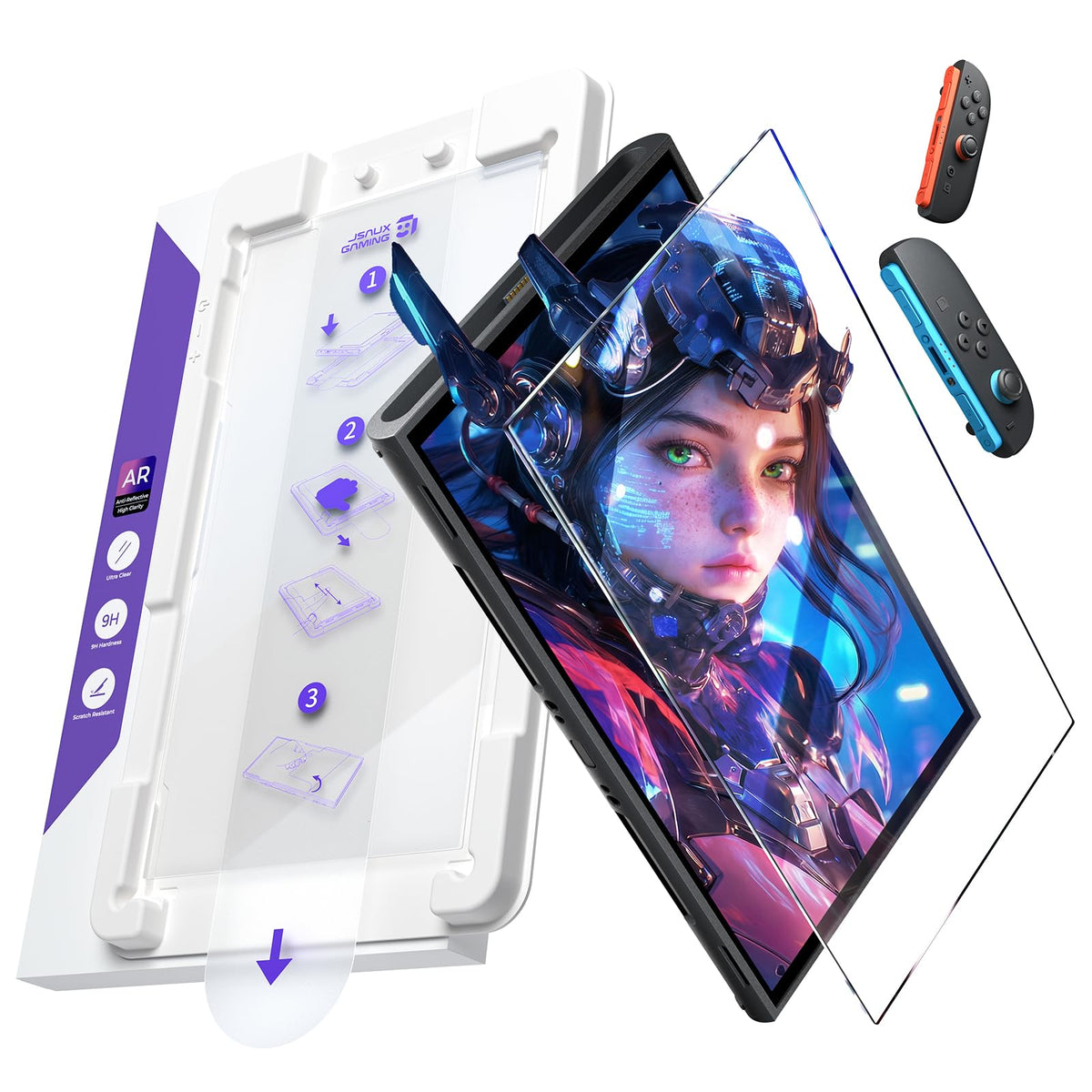 JSAUX 2er-Pack Ultra HD Displayschutz für Nintendo Switch 2