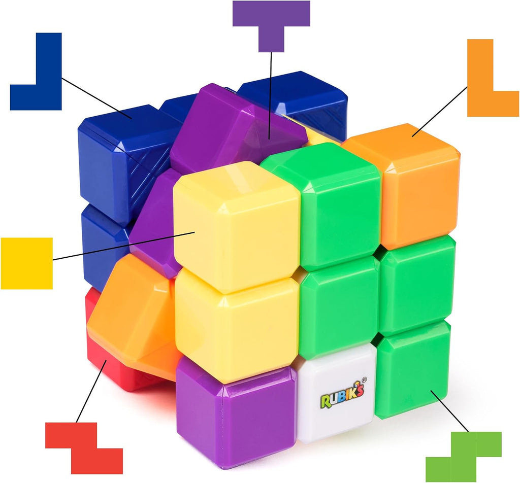 Rubik's Cube Tetris Edition 3x3 Cube Shapeshifting Puzzle Game Brain Teaser