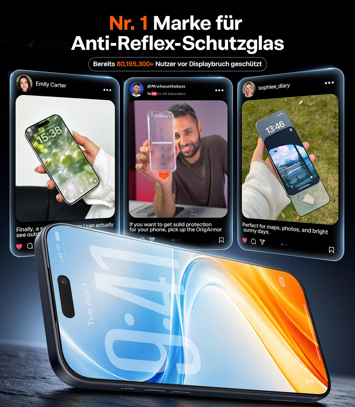 TORRAS für iPhone 18 Pro 9H+ Kratzfest Kameraschutz HD-Klares, Grau