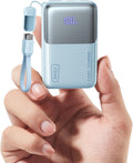 INIU Ultra Mini Powerbank, 10000mAh 45W Schnellladen mit USB C Kabel