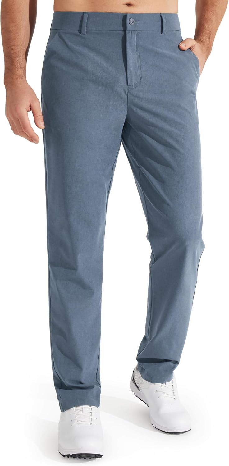 Libin Herren Golfhose Stretch Business-Hose 30"/32"/34" schnelltrocknende, leichte, bequeme Freizeithose mit Taschen