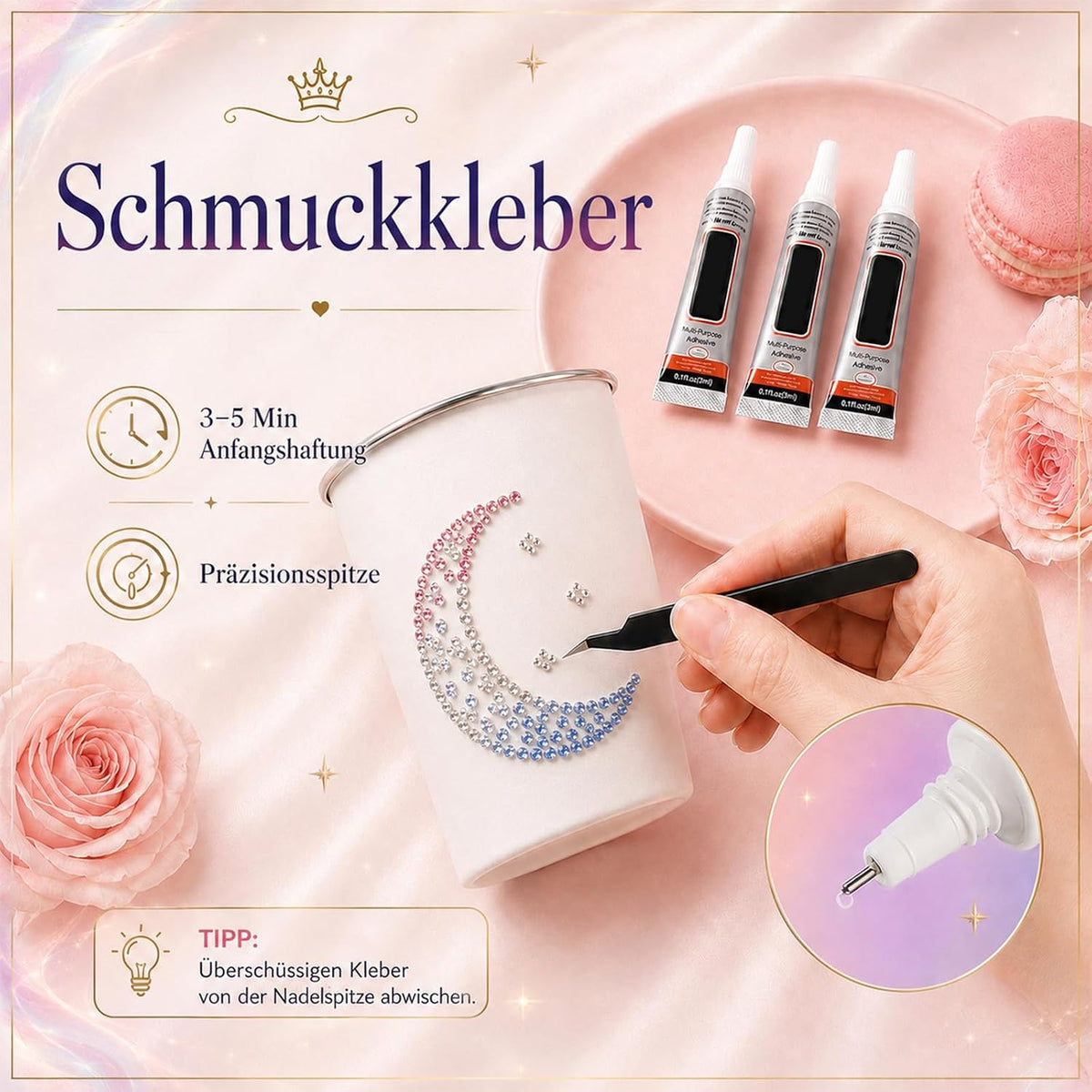 56 Farben Bedazzler Kit, 45.000 Stück 3mm Harz Strasssteine Set
