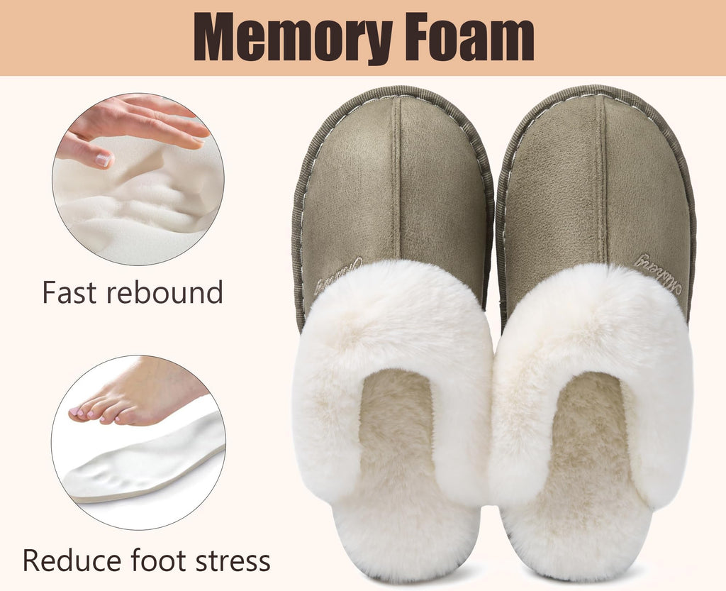 Misolin Chaussons Femme Homme Hiver Chaudes Maison Mémoire Mousse Pantoufle