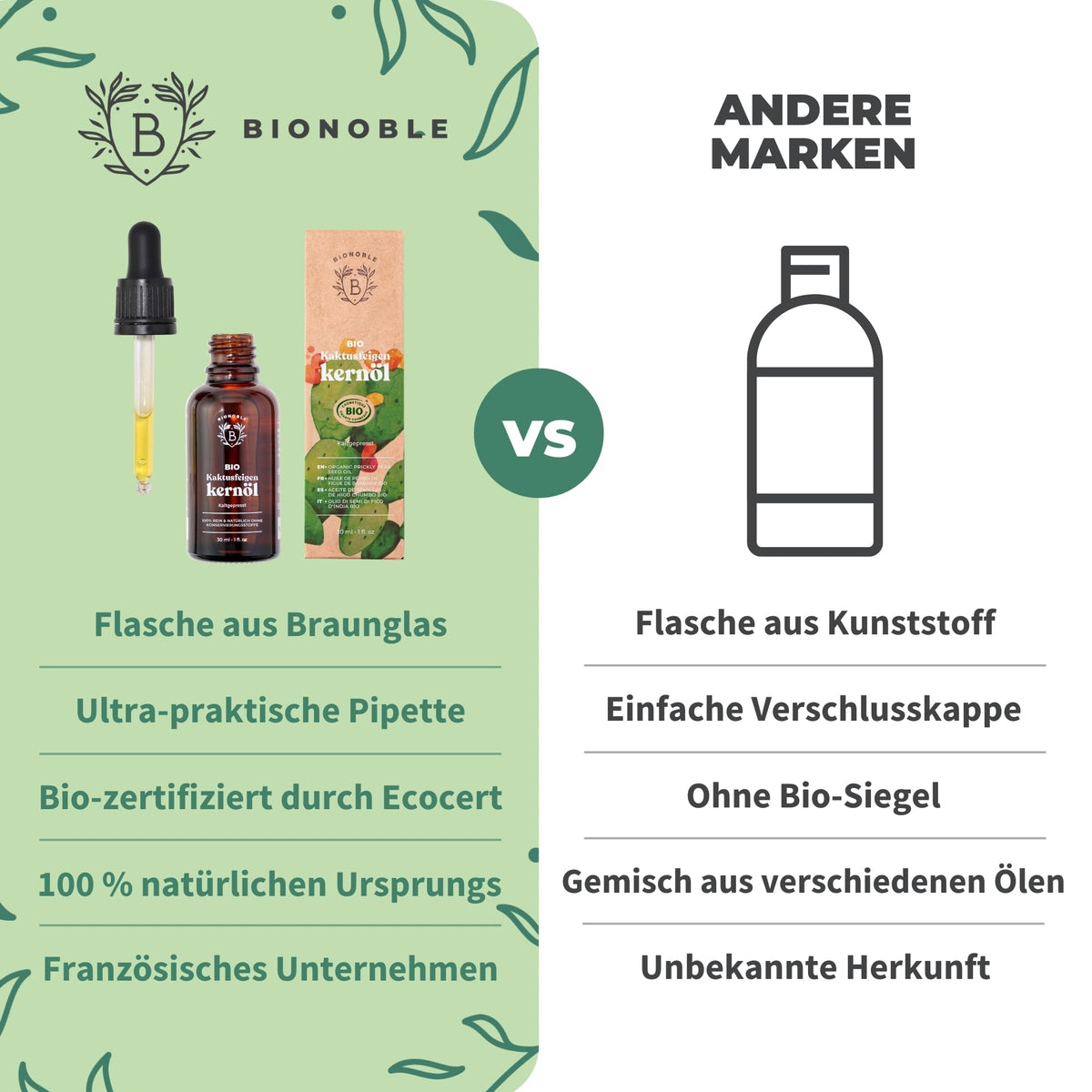 BIONOBLE Arganöl Bio Kaltgepresst - Haare, Gesicht, Haut - Marokko - 50ml