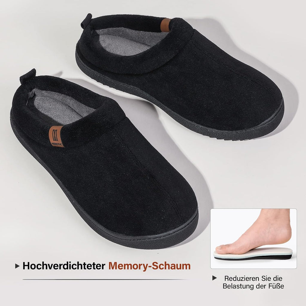 MERRIMAC Herren Hausschuhe Memory-Schaum Rutschfest Bequem