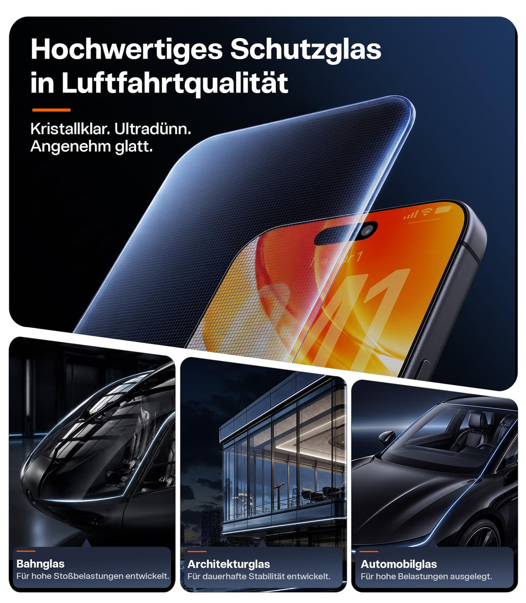 TORRAS für iPhone 18 Pro 9H+ Kratzfest Kameraschutz HD-Klares, Grau