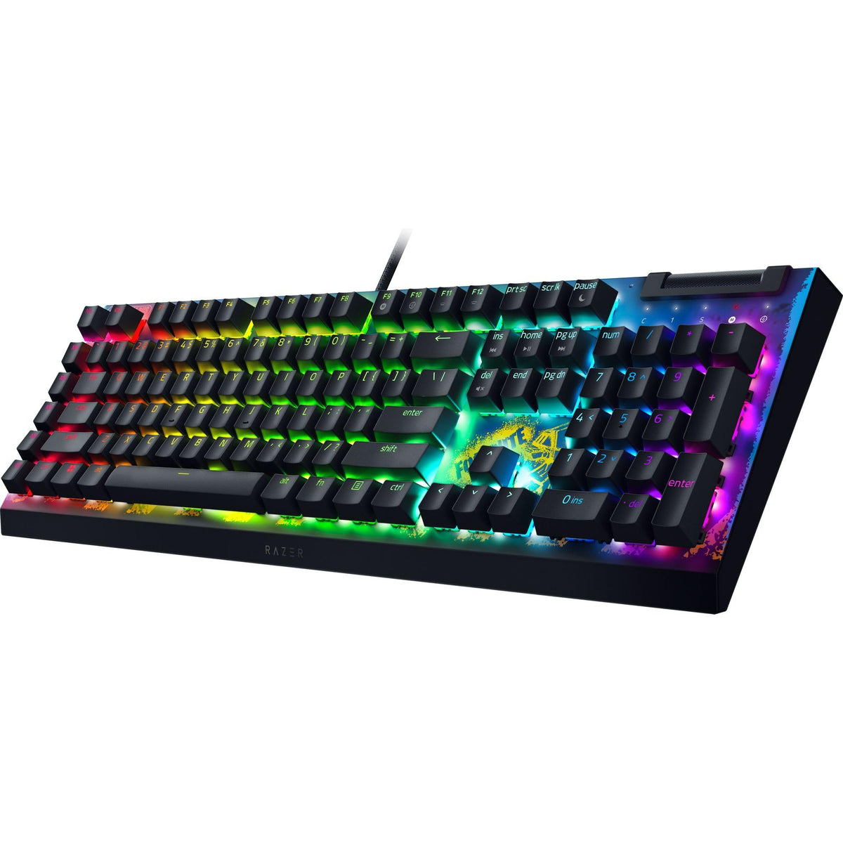 Razer BlackWidow V4 - Mechanische Gaming-Tastatur Chroma RGB (Mechanische Yellow Switches, 6 eigene Makro-Tasten, Doubleshot-ABS-Tastenkappen) QWERTZ DE-Layout | Schwarz