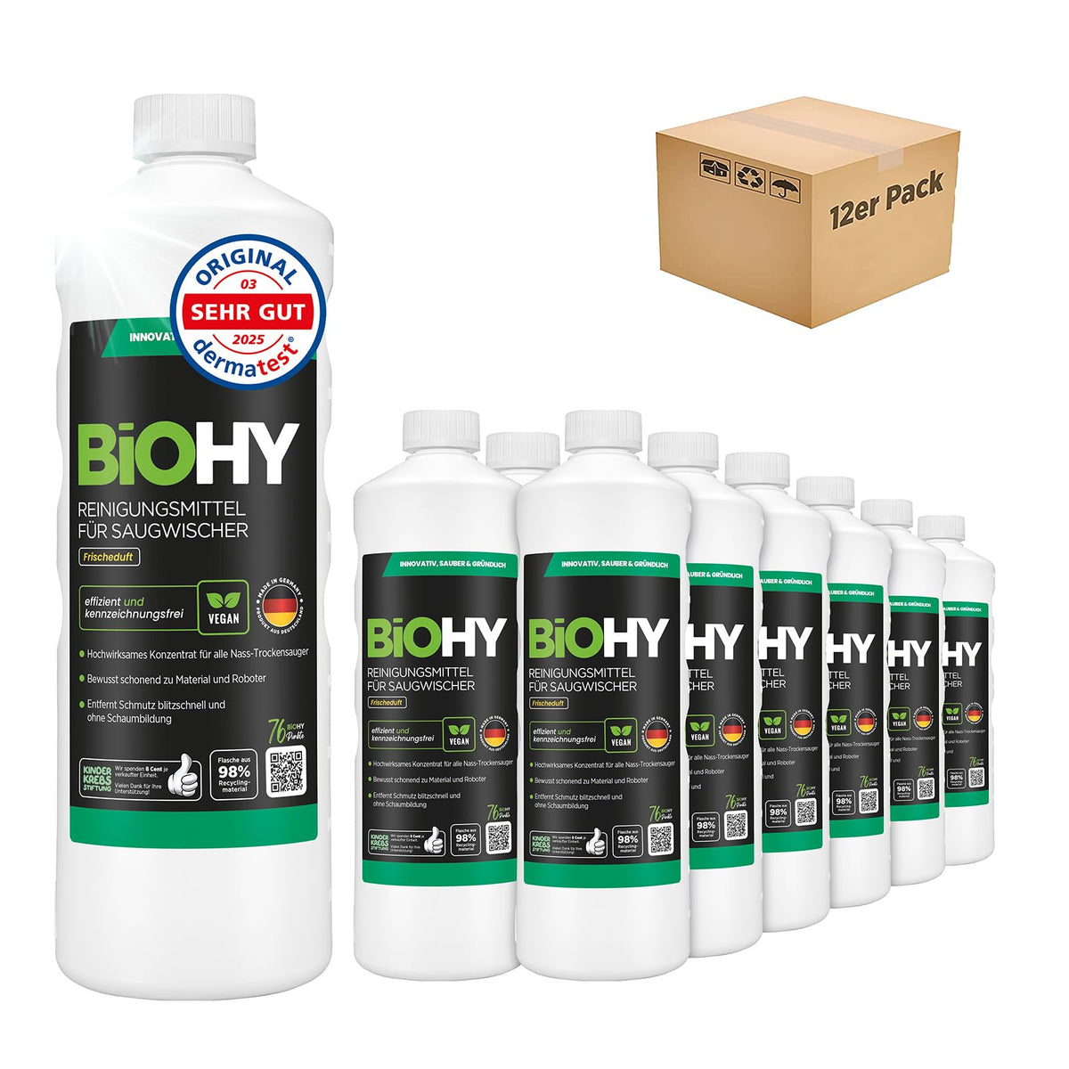 BiOHY Wischroboter Reiniger für Station mit Orangenduft (2 x 1 Liter)