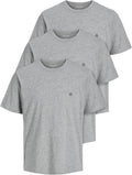 JACK & JONES Herren T-Shirt 3er Pack – Baumwolle, Rundhals, Kurzarm, mit Print – Bequeme Freizeitshirts im modernen Design