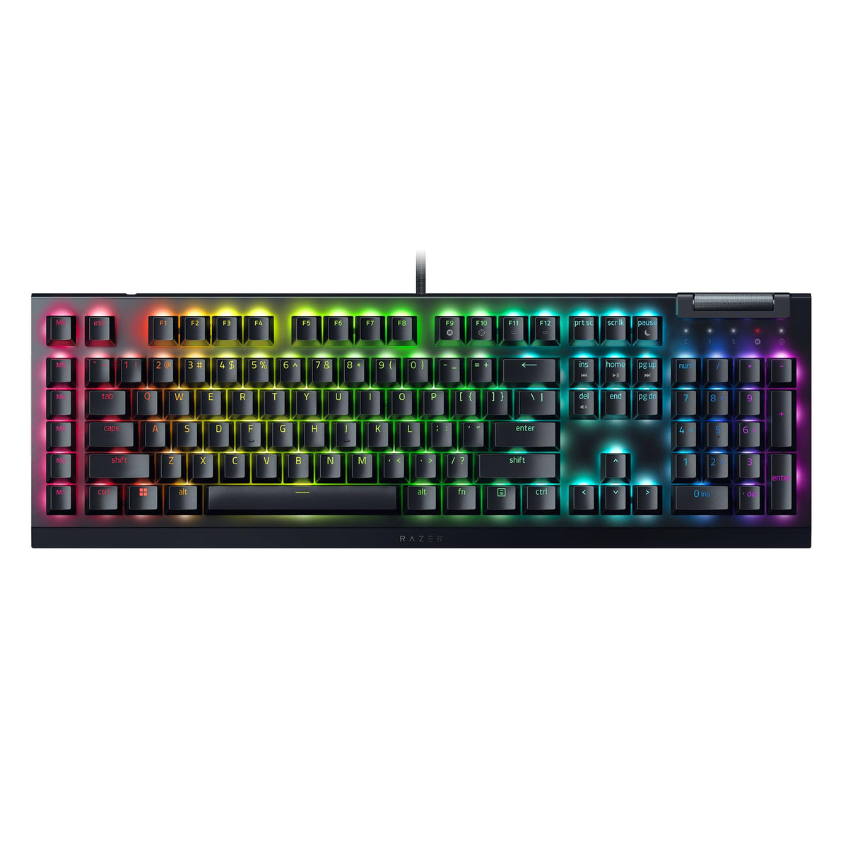 Razer BlackWidow V4 - Mechanische Gaming-Tastatur Chroma RGB (Mechanische Yellow Switches, 6 eigene Makro-Tasten, Doubleshot-ABS-Tastenkappen) QWERTZ DE-Layout | Schwarz
