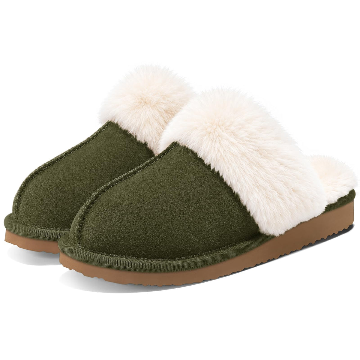 Litfun Fuzzy Slippers for Women Memory Foam Indoor House Shoes