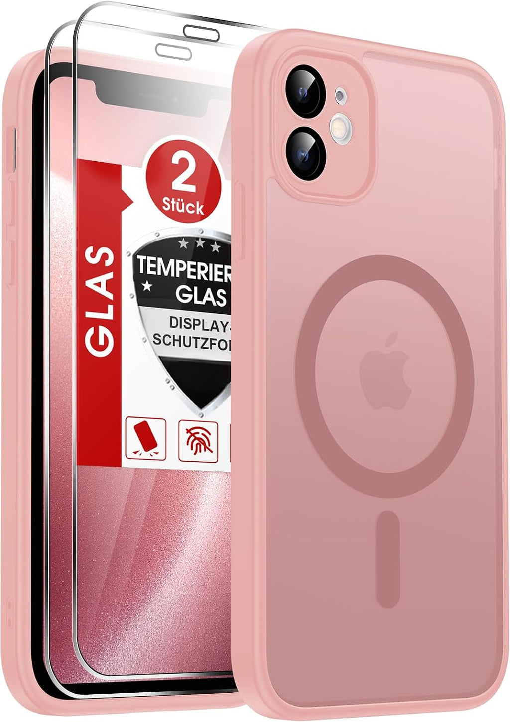 LeYi für Samsung Galaxy A06 4G Hülle für Magsafe mit 2X Panzerglas-Schwarz