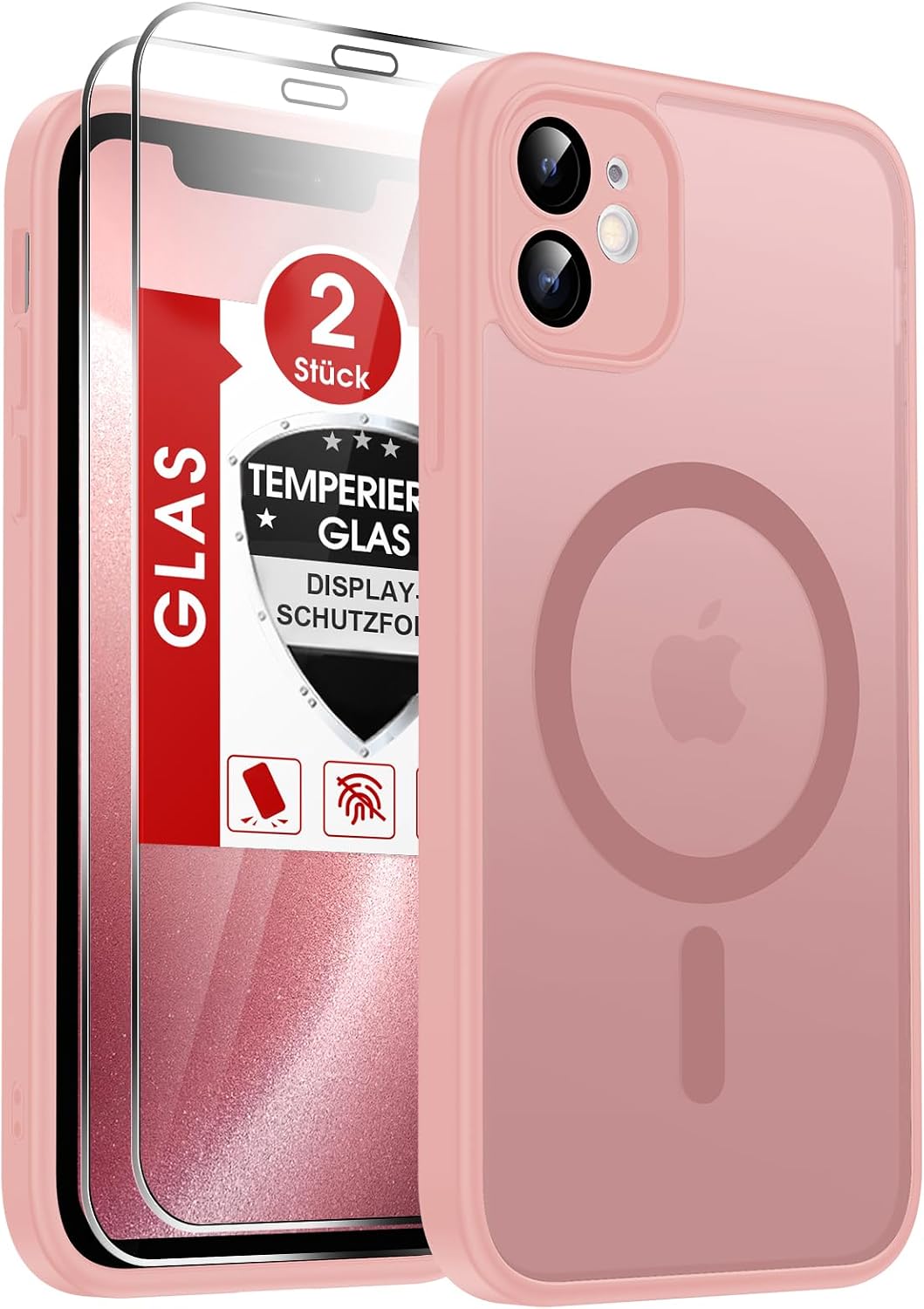 LeYi für Samsung Galaxy A06 4G Hülle für Magsafe mit 2X Panzerglas-Schwarz