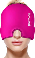 ONLYCARE Migräne Maske, Upgraded Kühlmaske Schlafmaske Kühlmütze Kühlhaube