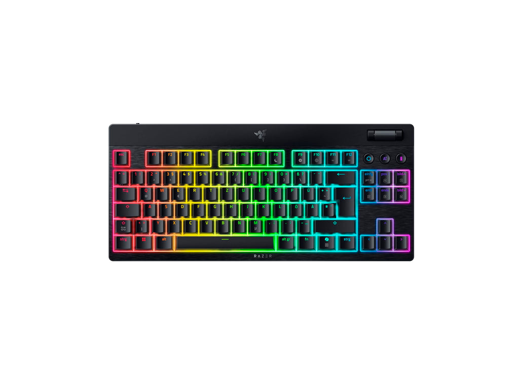 Razer BlackWidow V4 - Mechanische Gaming-Tastatur Chroma RGB (Mechanische Yellow Switches, 6 eigene Makro-Tasten, Doubleshot-ABS-Tastenkappen) QWERTZ DE-Layout | Schwarz