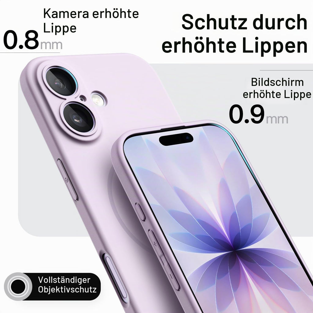 JETech Magnetische Dünne Hülle für iPhone 18 Pro, Schwarz