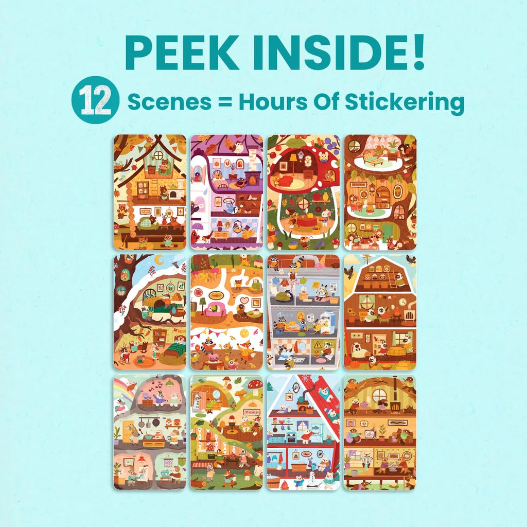 Cupkin Animal Habitats Sticker Book | 12 Coloring & Activity, 500+ Stickers