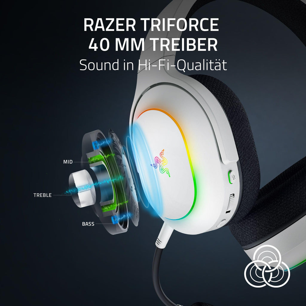 Razer Barracuda X - Kabelloses Multiplattform-Headset für Gaming und Mobile Geräte (SmartSwitch Dual Wireless, Triforce 40mm, Mikrofon mit Nierencharakteristik, 50h Akku, USB-C) Schwarz