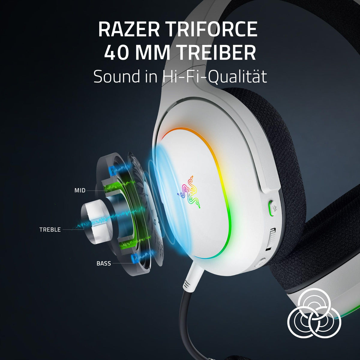 Razer Barracuda X - Kabelloses Multiplattform-Headset für Gaming und Mobile Geräte (SmartSwitch Dual Wireless, Triforce 40mm, Mikrofon mit Nierencharakteristik, 50h Akku, USB-C) Schwarz