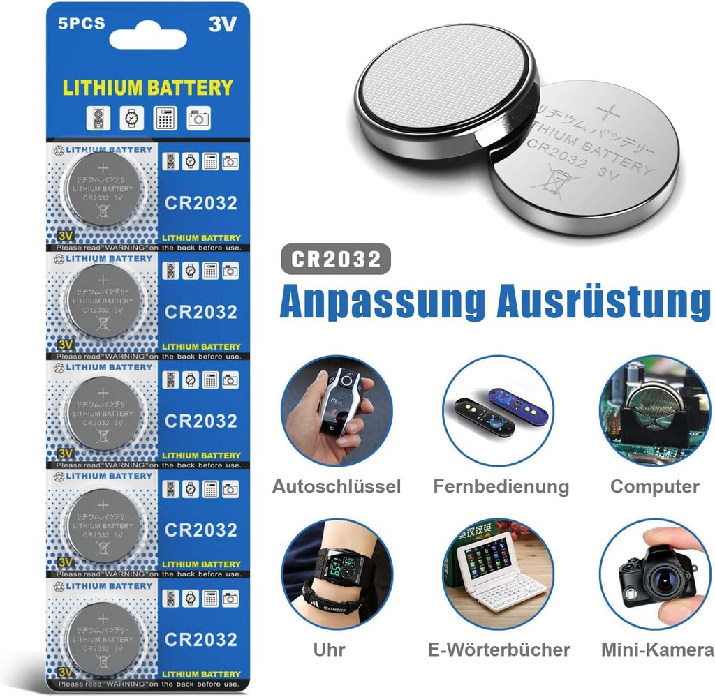 CR 2032 30er Votivkerzen,CR2032 Batterien 3V Lithium-Knopfzelle,Teelichter, Video, Computer, Rechner, IC-Karten