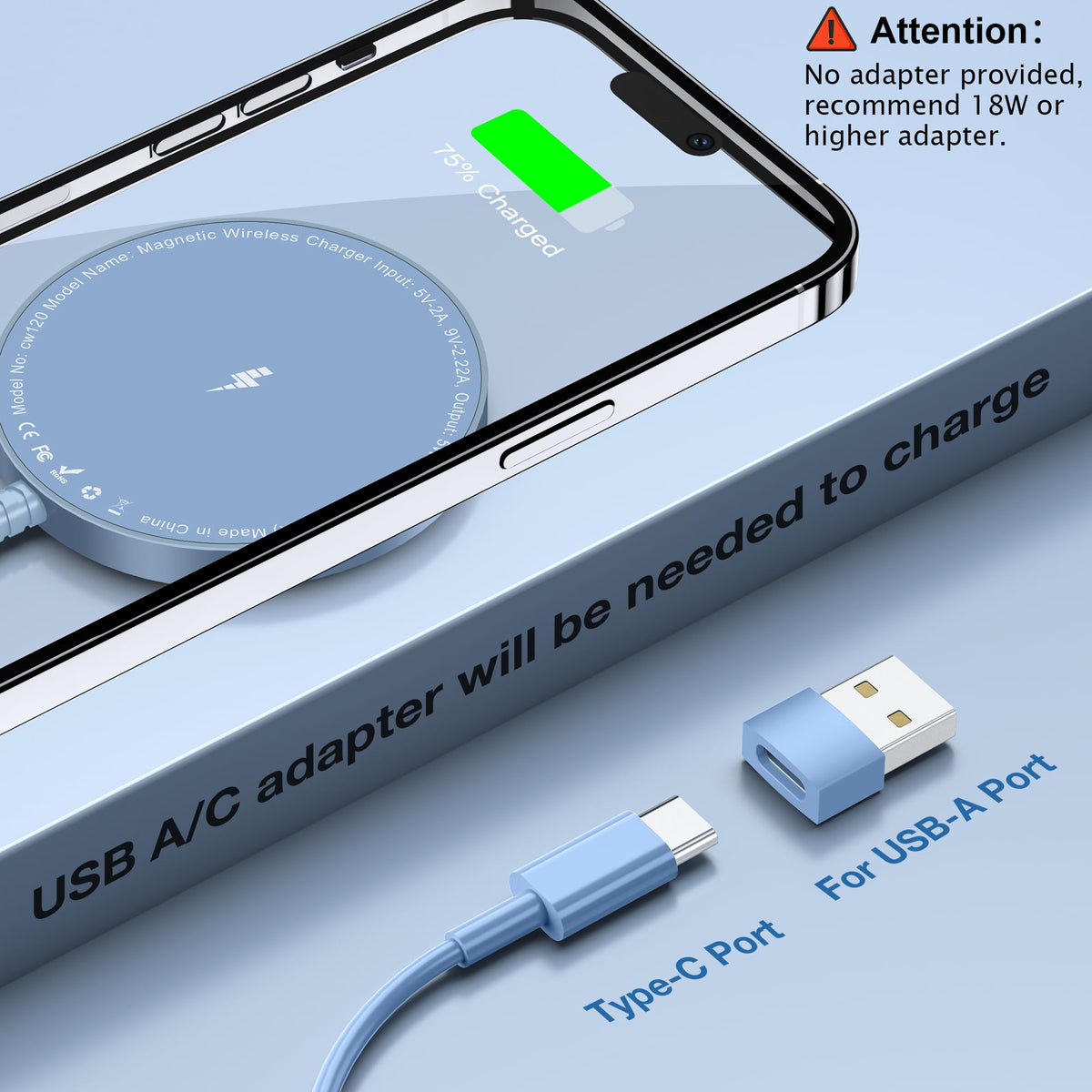 Mag-Safe Ladegerät für iPhone Ladestation: Starker Magnet Wireless Charger