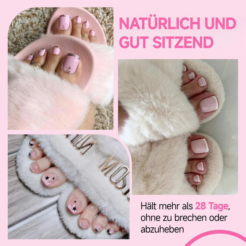 UNA GELLA Kurze Mandel Nail Tips 504 Stück