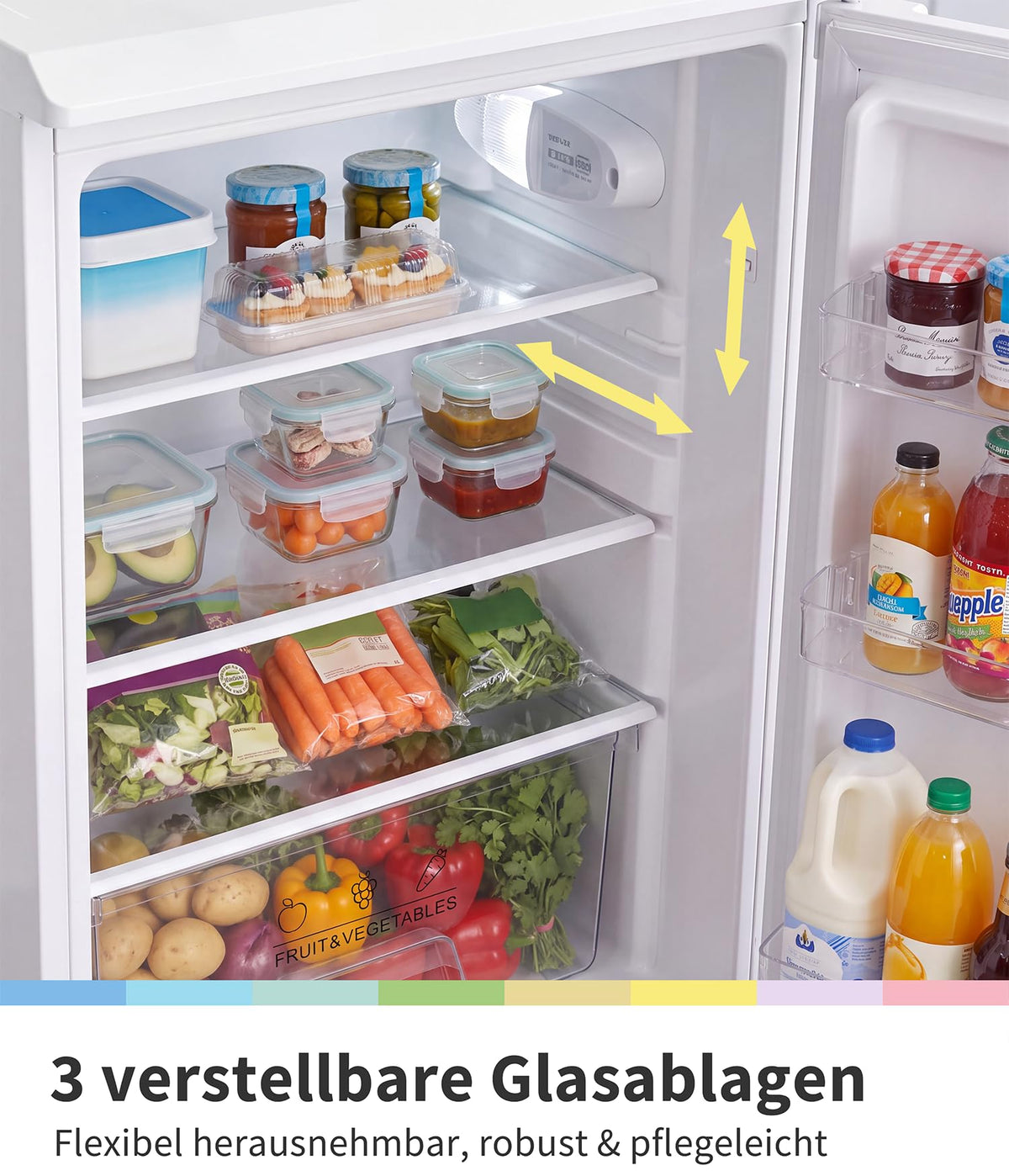 Comfee 113L kühlschrank mit gefrierfach, 35dB, Inverter Kompressor, EEK D