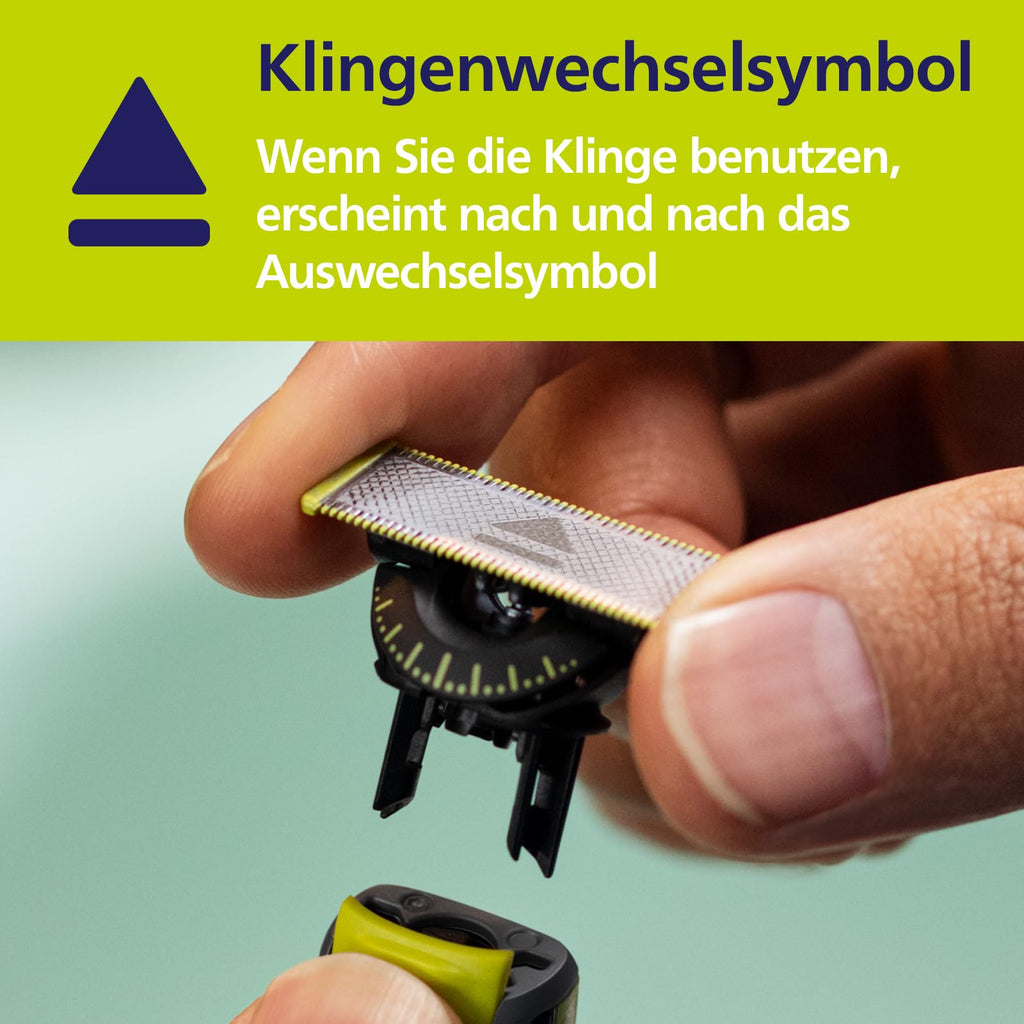 Philips OneBlade Original 360-Klingen, passend für alle OneBlade und Pro Modelle, original von Philips, 4er-Pack (Modell QP440/50)
