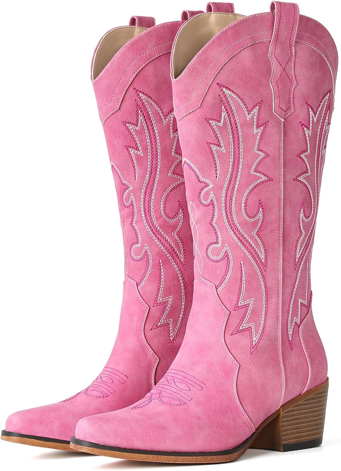 IUV Cowboystiefel für Damen Western Cowgirl Stiefel wadenhoch mit spitzer Kappe