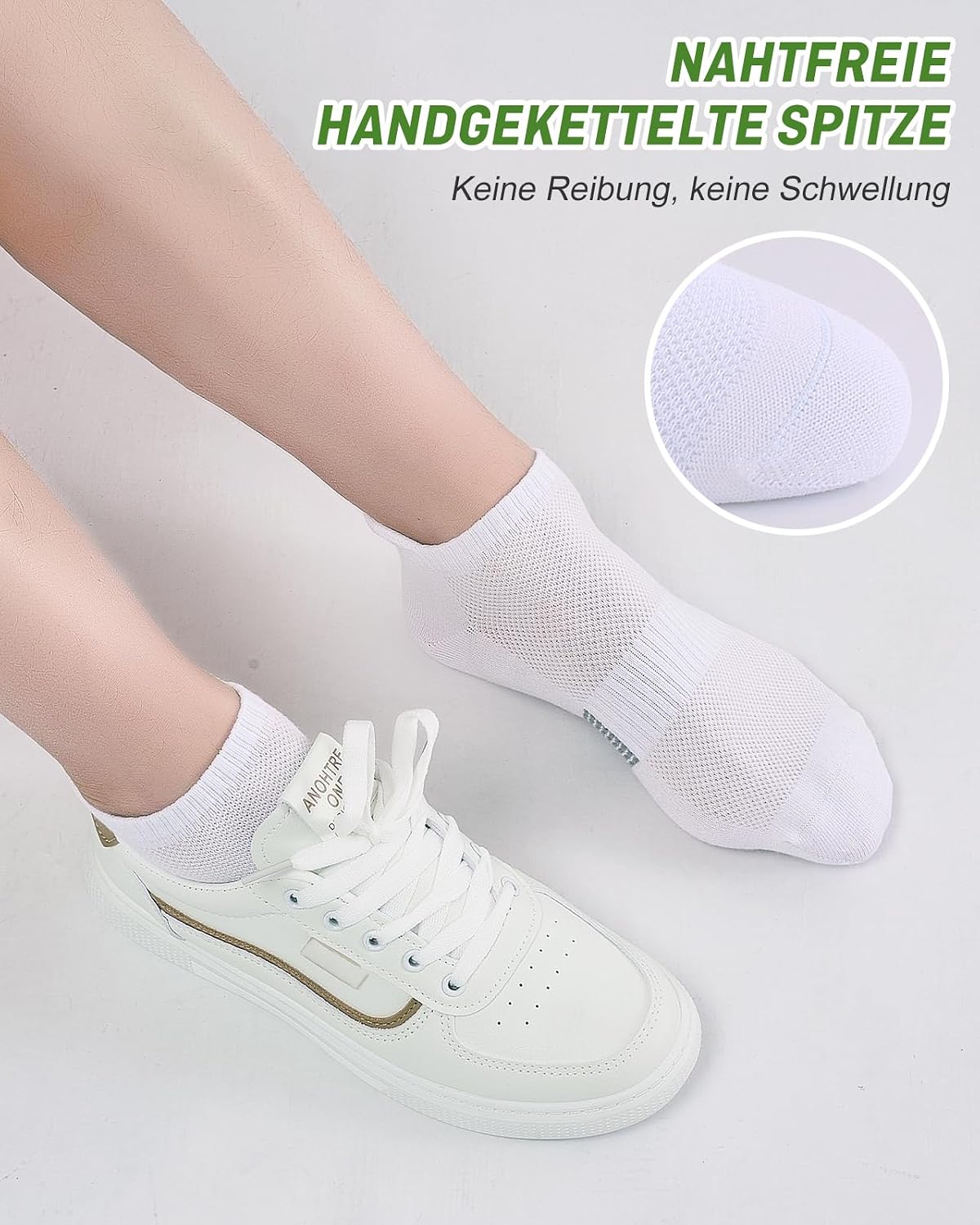 Bambus Sneaker Socken Damen, 6 Paar, Atmungsaktiv
