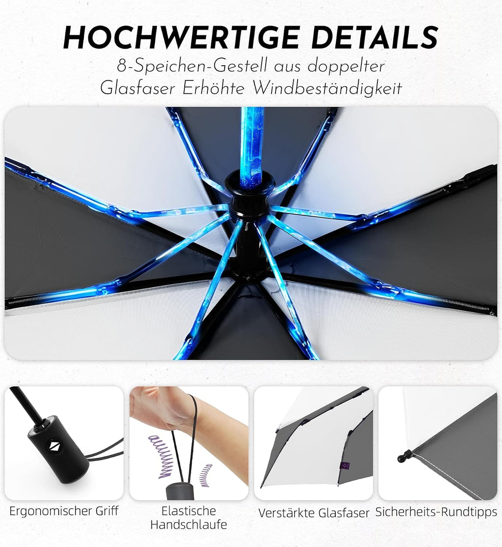 LILAC Regenschirm Klein Stabil Windfest