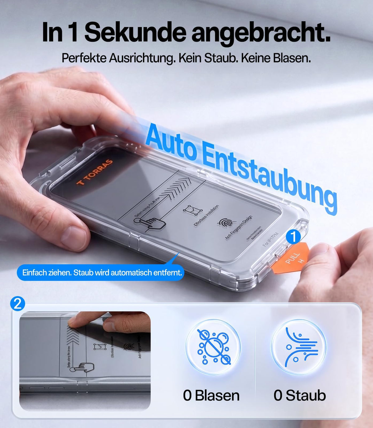 TORRAS für iPhone 18 Pro 9H+ Kratzfest Kameraschutz HD-Klares, Grau
