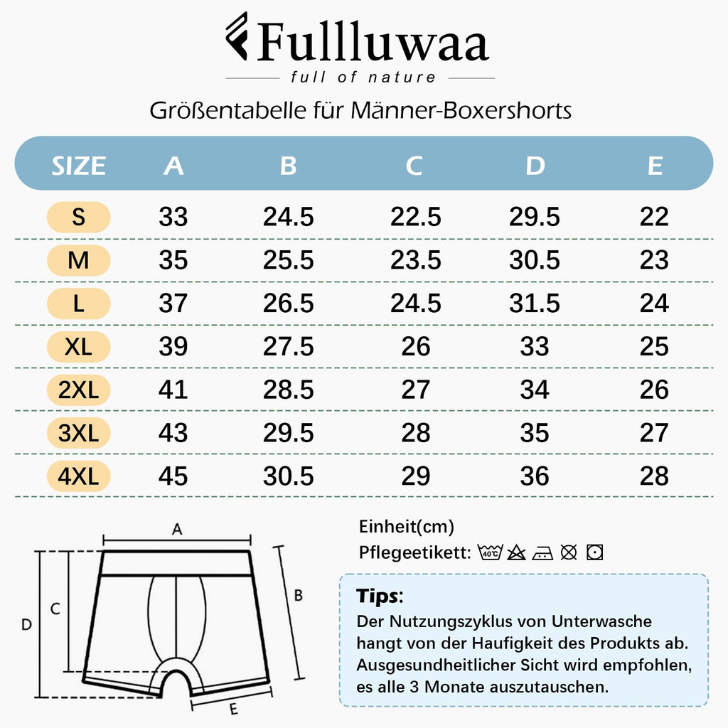 Fullluwaa Boxershorts Herren 10er Pack Baumwolle Ohne Kratzenden Zettel