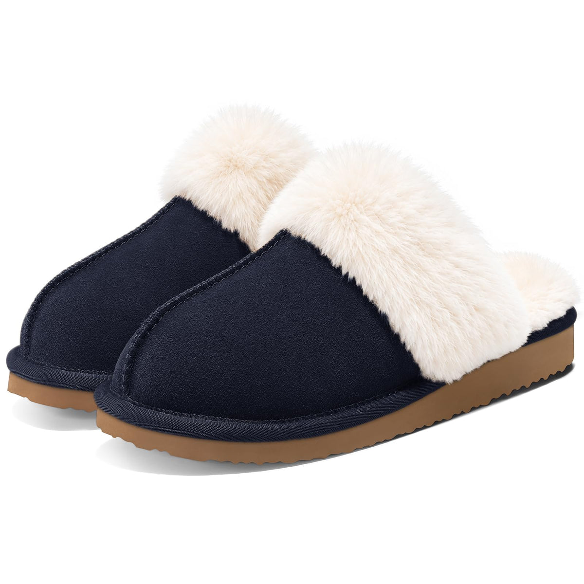 Litfun Fuzzy Slippers for Women Memory Foam Indoor House Shoes