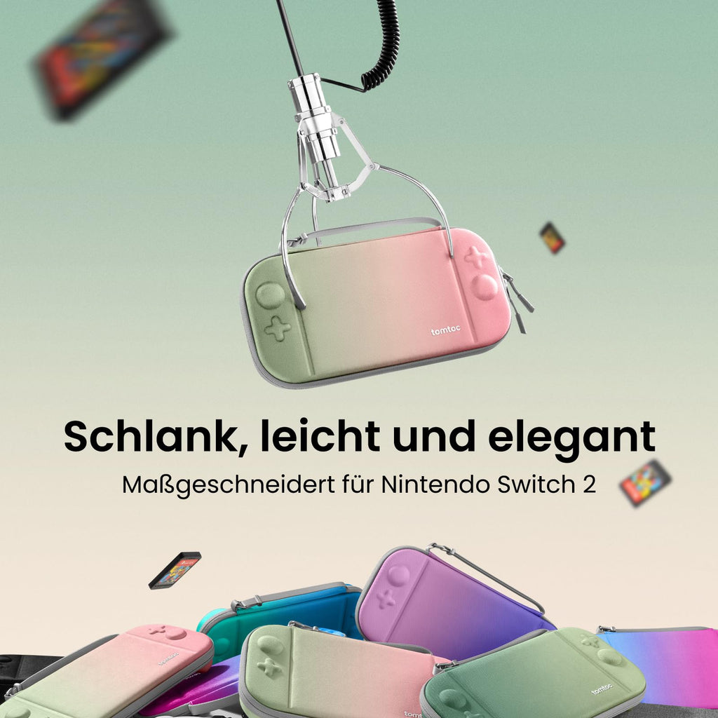 tomtoc Slim Tasche für Nintendo Switch 2, Schutz nach Militärstandard