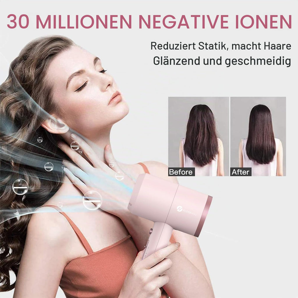 Ionen Föhn AC Motor 1800W Haartrockner slopehill Schnelltrocknen Hair Dryer