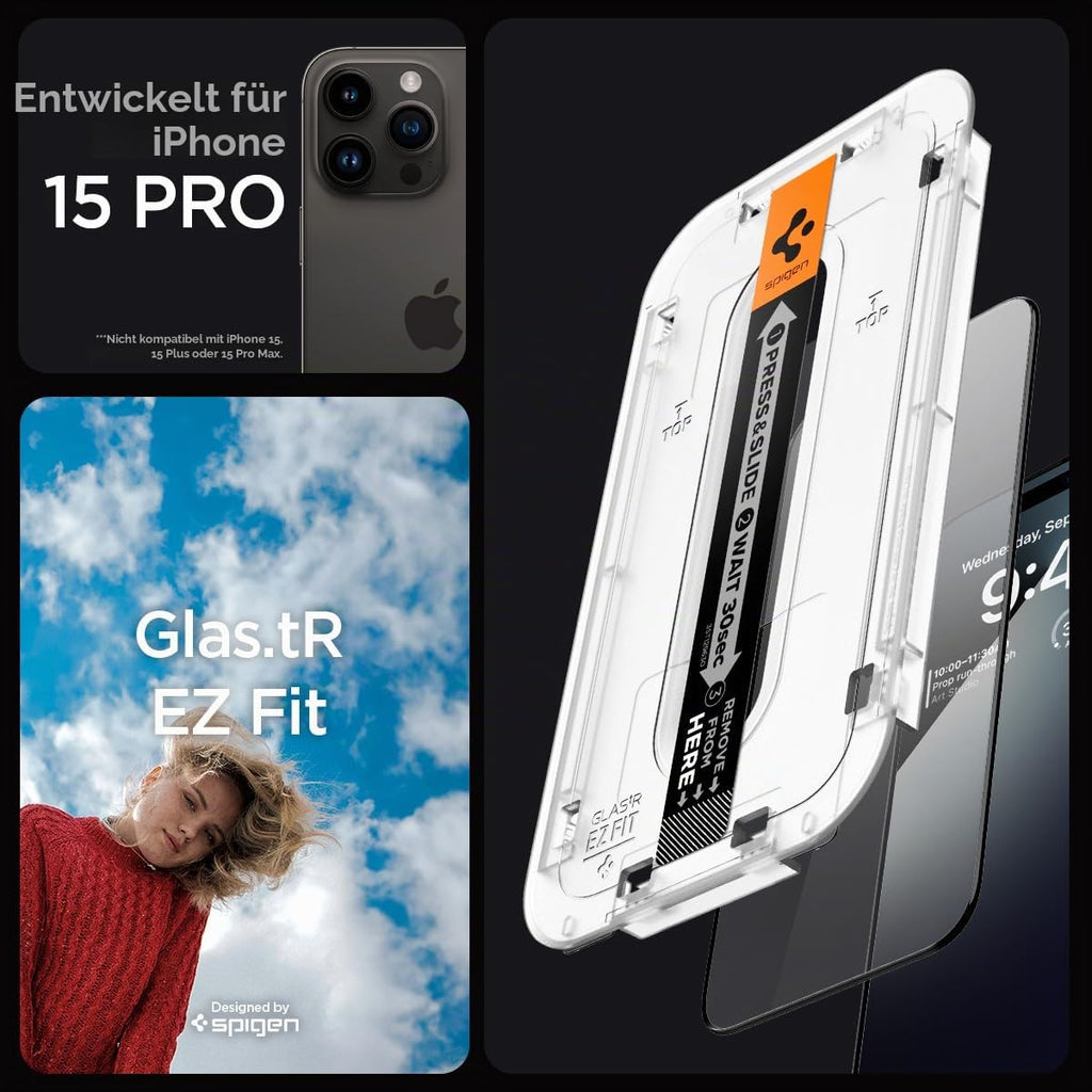 Spigen EZ Fit Schutzfolie [2 Stück] für iPhone 18 Pro, iPhone 17 Pro