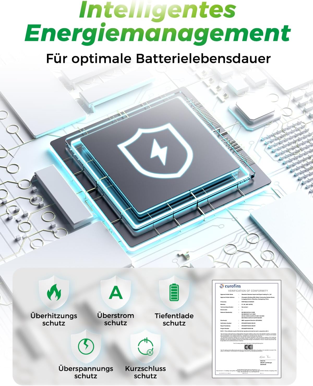 Power Bank, 26800mAh Schnellladen USB-C, 30% Größere Kapazität, Schwarz