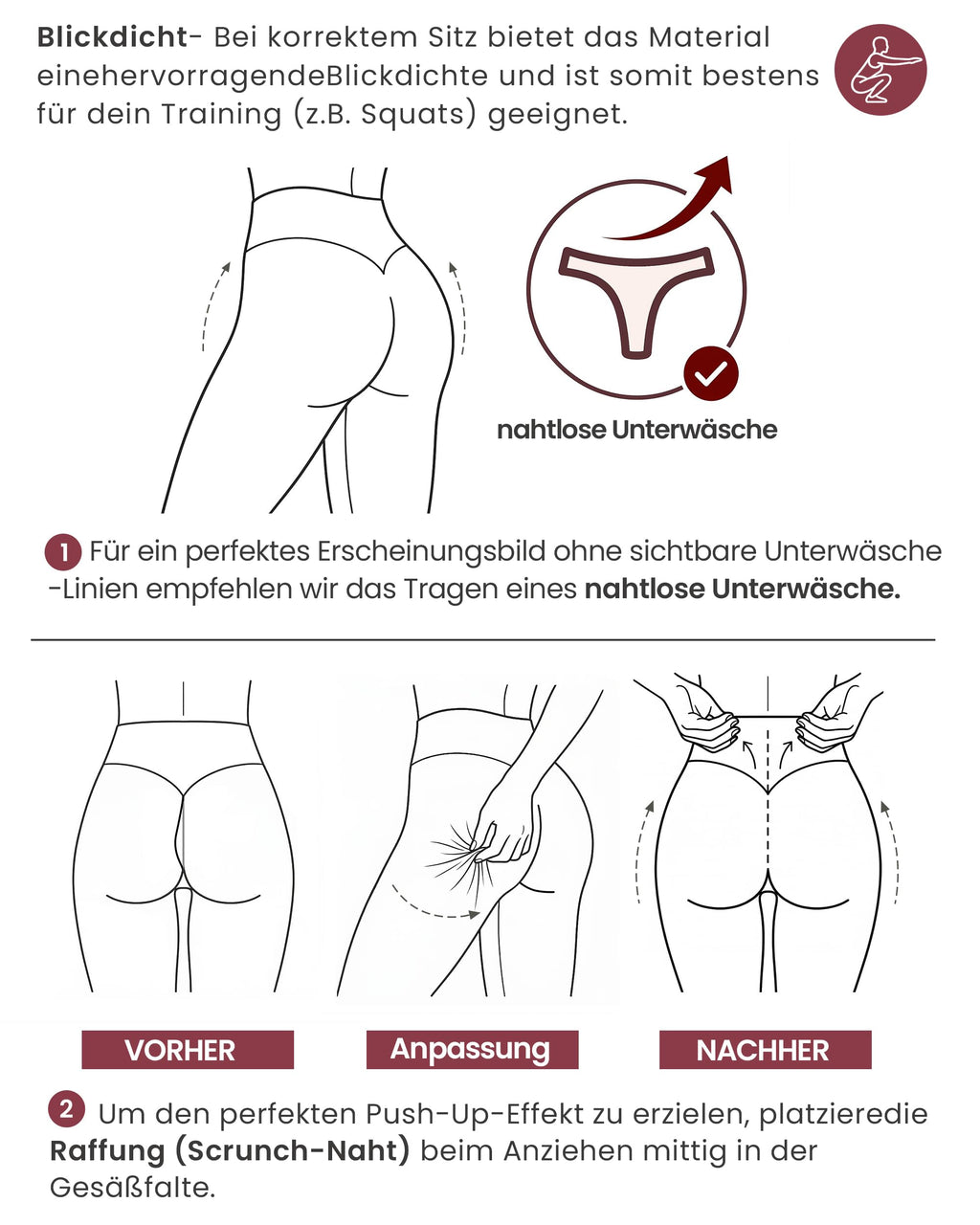 JOYSPELS Scrunch Butt Leggings Damen, High Waist Booty Lifting Po Push Up Gym Sporthose Seamless