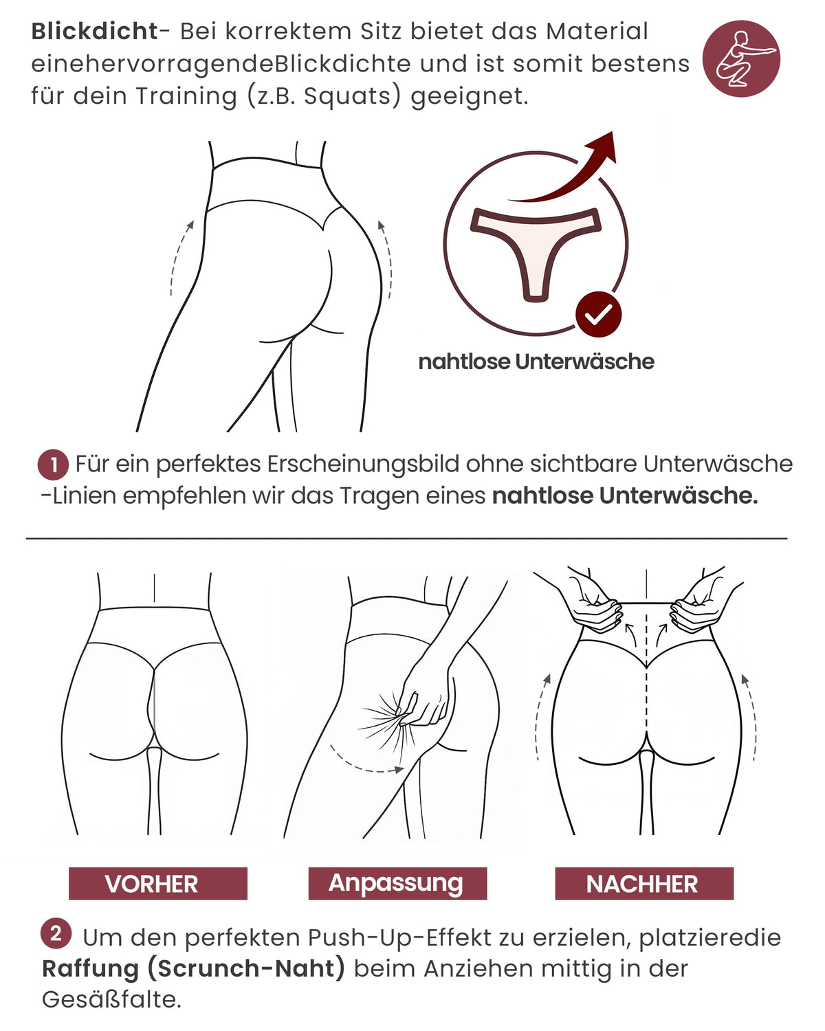 JOYSPELS Scrunch Butt Leggings Damen, High Waist Booty Lifting Po Push Up Gym Sporthose Seamless