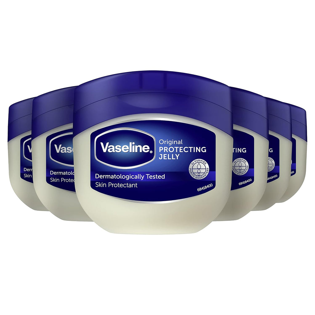 Vaseline Original Petroleum Jelly Moisturruiser Hautpflege für rissige, trockene Haut und Ekzemlinderung 6 x 250 ml