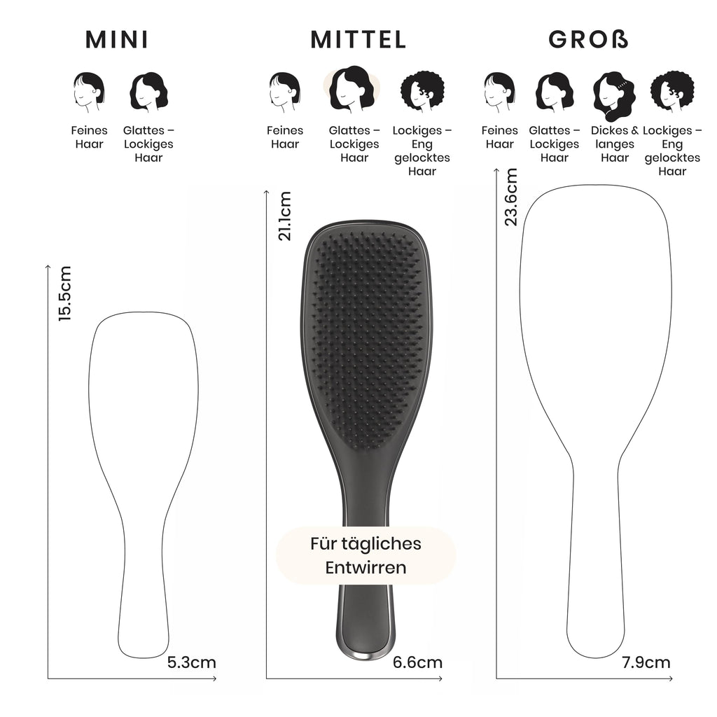 Tangle Teezer Ultimate Detangler Haarbürste – Nasses & Trockenes Haar – Entwirrungsbürste für Alle Haartypen – Zweistufige Borsten Reduzieren Haarbruch & Knoten – Champagner Gold mit Chrom-Finish