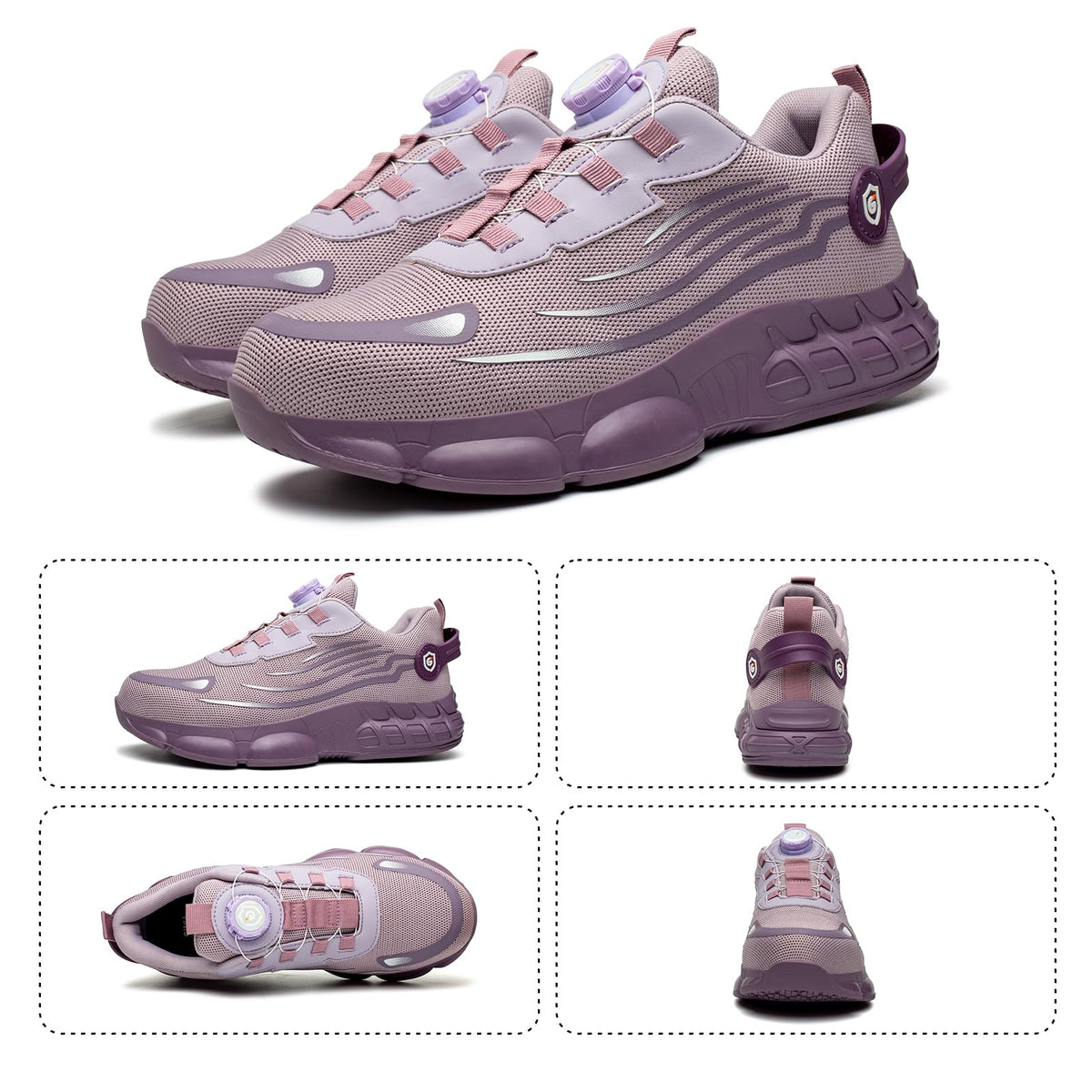Chaussures de Sécurité Hommes Femmes Basket Respirante Antidérapante Légère Travail avec Embout en Acier 36-46 EU
